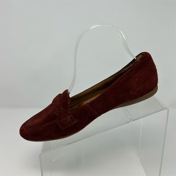 Born Women's Suede Loafers Size 8 Brick Red Slip-On Casual Shoes Comfort - Picture 4 of 15